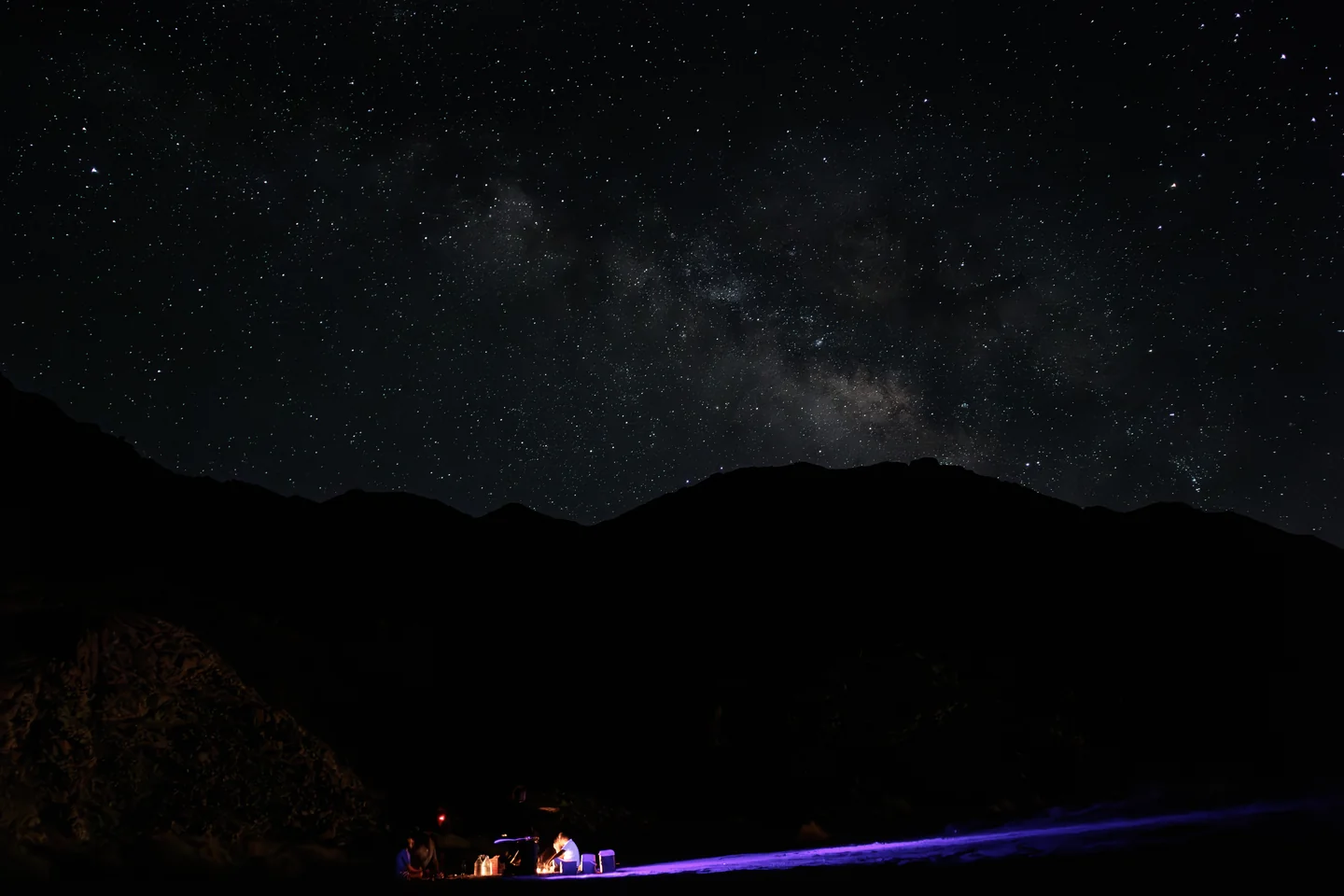 Galaxy: the Milky Way over camp